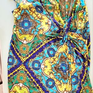 Pretty colorful side knot dress